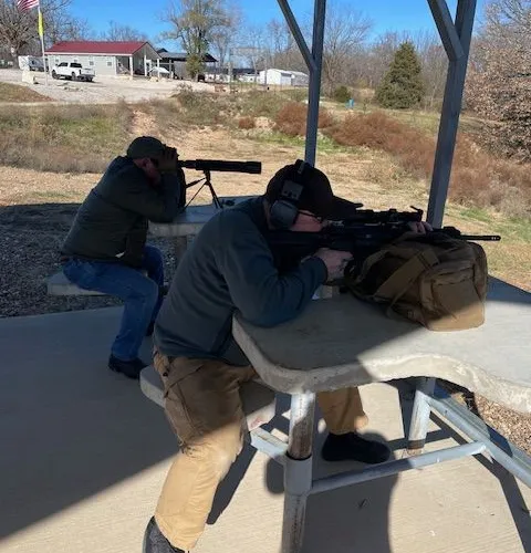 Erik on his Rifle and Mark spotting for him- NOV 2023