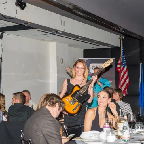 Fender Stratocaster during walk-around for Silent Auction