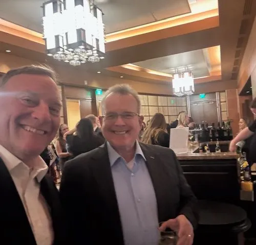 Mark B and Mark Q, in the Lobby awaiting the opening of the "Kids in the Middle" Gala