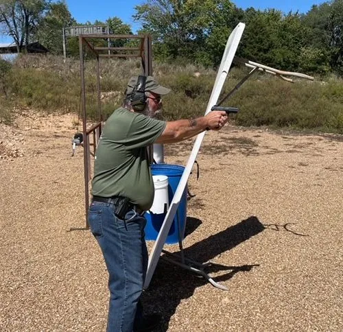 Mark P working on his Advanced Pistol Skills- Sep 2022