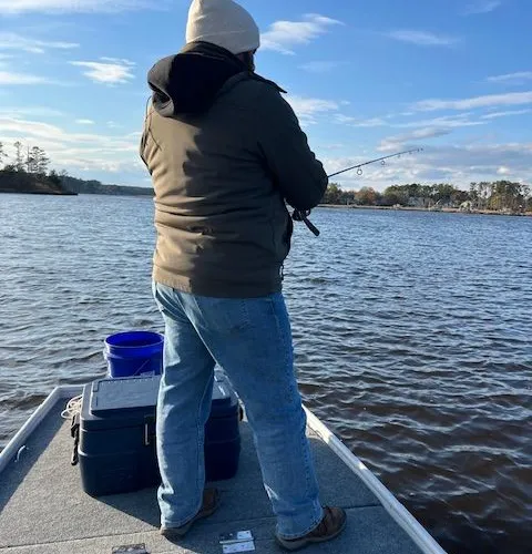 Ray Carreon Fishing from the Bow