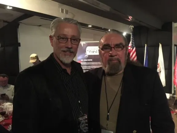 SOCN's Shooting Sports Ambassador CPT Jay Christy (ret) and Cmdr. Dick Marcinko (ret)