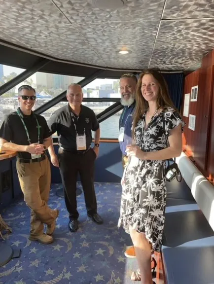 Anthony Pettengill, CSM (ret) and Amanda Roark- Deputy Directors, SOFWERX and Mike Clark of Cradlepoint
