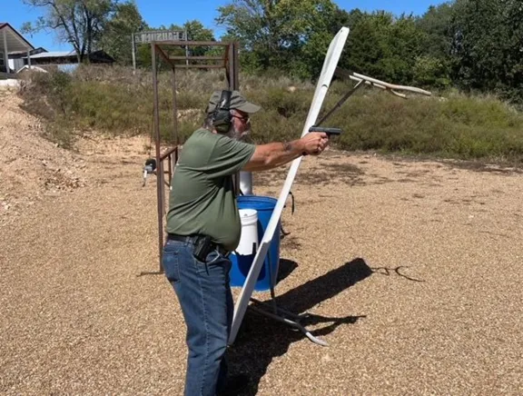 Mark P working on his Advanced Pistol Skills- Sep 2022
