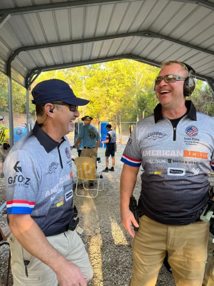 Danny & Todd laughing about one of the stages, Gatorz MO Fall Classic- OCT2024