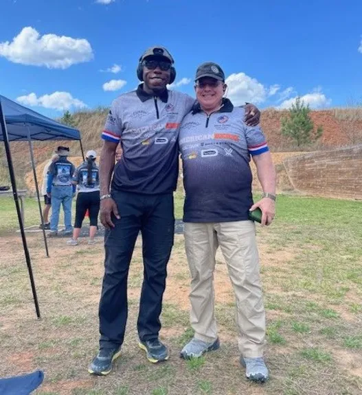 Sgt Desmond Mitchell & CSM Mark Quinn (ret) during the NC State Steel Challenge Championship