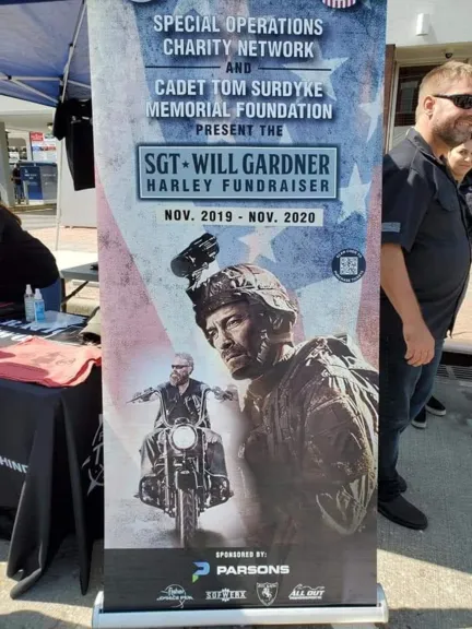 SOCN Sgt. Will Gardner Custom Harley Banner