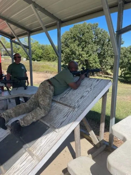 Todd coaching Gordon on the Simulated Roof Engagement- Sep 2022