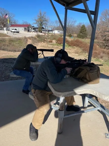 Erik on his Rifle and Mark spotting for him- NOV 2023