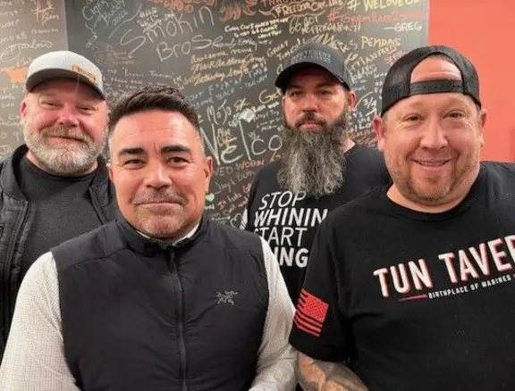 Leaders from Gruntstyle Foundation, Irreverent Warriors, SOCN and STL Veterans Community Project at 66 Cigar in STL