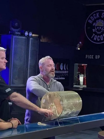 SOCN's Max Martini drawing Sgt. Will Gardner Harley winner