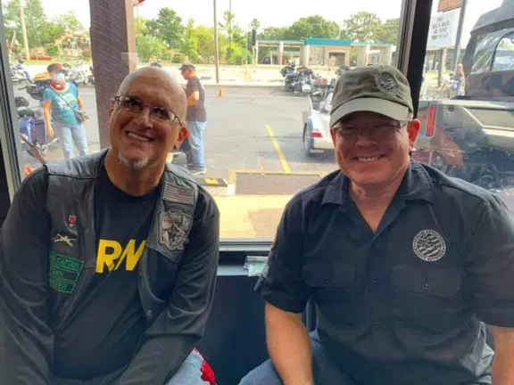 Green Knights LTC Fish (ret) and SOCN's CSM Quinn (ret)